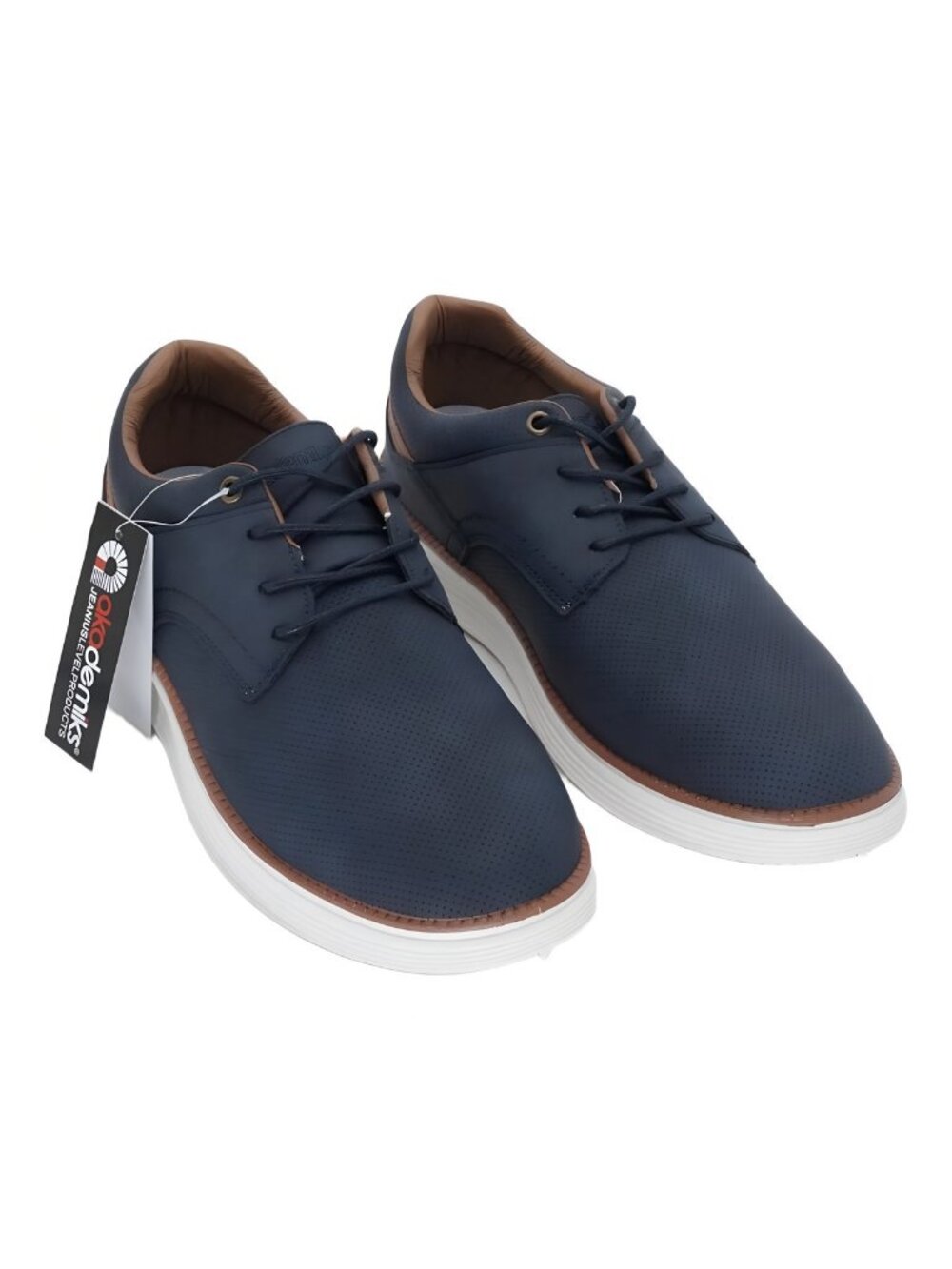 Akademiks Men's Dayton Oxford Casual Sneakers Navy Size 10M